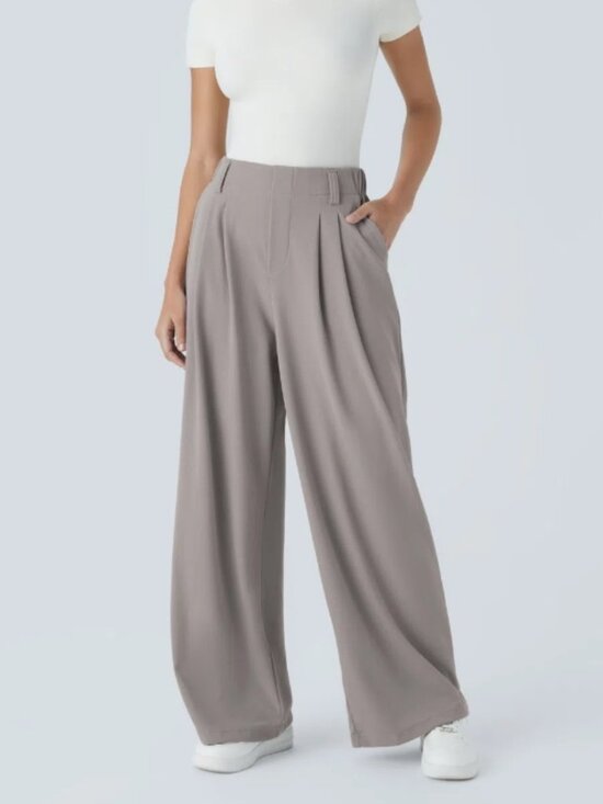 Halara Pants - Halara High-Waisted Wide Leg Waffle Pants
